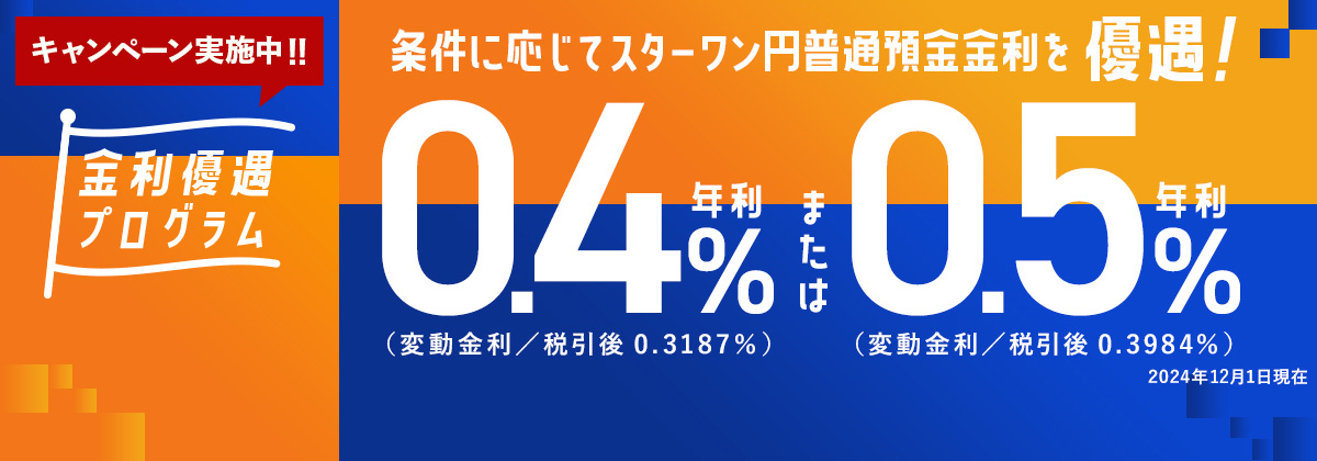 キャンペーン実施中!! 金利優遇プログラム